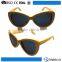 Best sale customizable cat eye round polarized lens vintage bamboo and wood sunglasses handmade wholesale in china