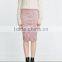 Guangzhou Factory Manufacturer Fashion Back Split Designer Pink Women's Mini Pencil Skirts