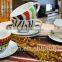 Haonai customized design mini ceramic coffee set, decal coffee mug with saucer