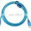 Factory Supplier USB 2.0 64 Knit Data Line Male to Male Transparant Blue Color Line