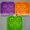 New Round Ice Balls Maker Silicone Tray Four Large Sphere Molds