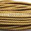 braided round leather cords 100% real leather 4mm for making leather bracelets