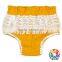 Orange cotton ruffle high waist lace fringe baby bloomers wholesale