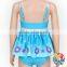 Fairy Blue Cartoon Print Little Baby Girls Dress Swimsuit