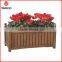 Stand Wooden Planter Boxes Black Finish Patio Flower Planter
