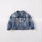 2017 Hight quality Girls beautiful tassels denim coat on the two front procket