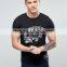 2016 High Quality Custom Short Sleeve O-Neck Black Mens 100% Cotton Breathable Comfortable Casual Printed Design T-Shirt