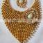 Pearl Polki gold plated Designer necklace Earring set