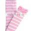 High quality kids children clothes custom baby clothing boutique stripe wholesale pink baby leggings pants