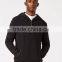 Plain Black Half Zip Classic Fit Hoodie With Zipper Pockets Front Blank Men Sweatshirt With Custom Tags