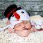 Handmade Funny Newborn baby snowman crochet hat pattern