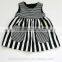 Summer Popular Baby Soft Clothes Wholesale Boutique Stripes Girl Casual Dress With Two Pocket