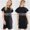 China wholesale ruffle sleelve jersey fabric shift dress for maternity