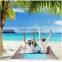 Compact Beach Blanket Oversized 7' X 9' Waterproof Sand Resistant Nylon Outdoor Picnic Blankets Camping Mat