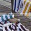 Hot Sell White And Blue Cotton Stripe Custom Beach Towel