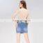 Latest Fashion Short Skirts Design Photo Casual Colored Denim Mini Skirt