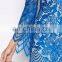New Arrival Long Sleeve Low Back Sexy Club Wear Bodycon Dress In Blue Lace