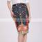 250gsm Factory Price Printing Patterns Black Pencil Skirt