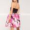 Sweetheart Bust With Floral Printed Skirt Cocktail Dresses Party Dresses