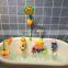 Baby shower water pipes squirting sunflower bath toy