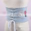 wholesale woman denim waist belt fashion with embroidery rose desgin