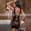 2017 sexy hot woman black Transparent hollow sexy hot women Babydoll sleepwear sexy Lingerie