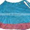 ladies silk sari beach wear ventage magic wrap around two layer skirt