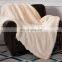 Cheap Custom Lamb Cashmere Cream Hotel Throw PV Fleece Blanket In Bulk