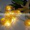 2020 New Arrival Iron Wire Ball String LED Battery Powered Metal Ball String Light