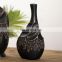 Wholesale classic retro style gifts black resin flowers vase for home decoration