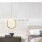 Modern LED Office Chandeliers Nordic Restaurant Lobby Exhibition Hall Industrial Wind Circle Ring Lamp