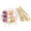 Sharp head smooth body without burr 12cm wooden bamboo paddle skewer suit for party