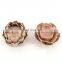 high quality pink ceramic lotus flower candle holder for wedding decorations