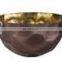 brass antique large hammered bowl