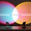 Bedroom Italian Rainbow Rgb Sunset Red Floor Projector Lamp Rgb Usb Rainbow Romantic Sunset Led Night Light Sun Projection