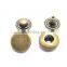 Custom 15mm Brass Spring Snap Clip Button for Leather, Jeans