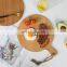Hot Sale Bamboo Serving Tray Wooden Pizza Plates Steak Bread Cheese Tray Vassoio Serving Trays For Restaurant Plates