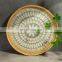 Hot sale rattan serving tray with mother of pearl wholesale
