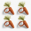 Easter Carrot Napkin Ring Rabbit Ears Mouth Cloth Ring Harvest Festival Napkin Ring