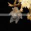 Wholesale Hotel Restaurant Bar Decorative Unique Gold Maple Leaf Glass Chandeliers Lighting