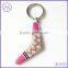 Zinc alloy cute girl dance keychain custom metal keychain