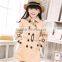 2015 Newest Girl Autumn Coat Medium Style Kids Girl Coat Autumn Children Double-breasted Wind Coat