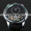 Men Watch Leather Fashion Brand Watches Feather Skeleton Dress Watches ZB005