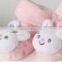 Japan wholesale cute pink strawberry baby sock for girl with creepers