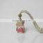 wholesale custom made empty glass hanging car perfume bottle with wooden cap