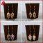 Fashion jewelry pure titanium rose quartz and jade stone arrowhead good hook earring