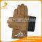 new 2016 womans suede smart phone hand gloves with fake diamonds