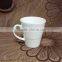 Tall and cylindrical coated white blank ceramic mug for wholesale