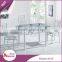Dining room furniture general Use durable modern design metal legs 15 mm thick MDF rose wood dinner table set