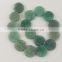 Wholesale green aventurine coin shaped gemstone loose bead 16"